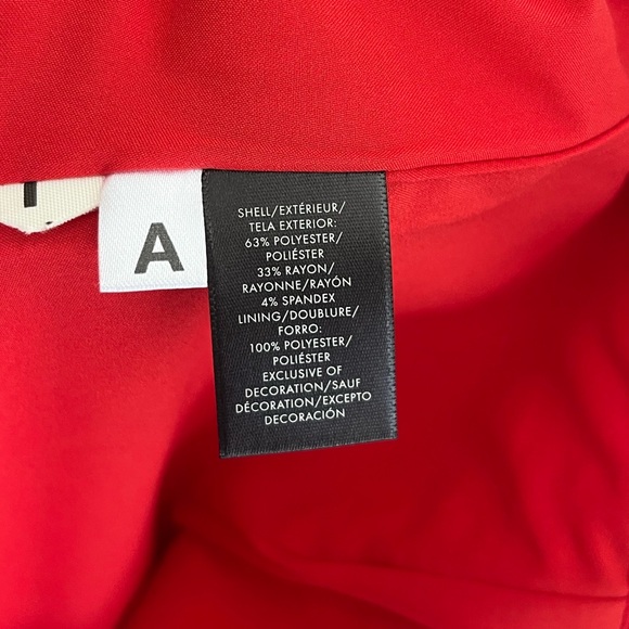 Ann Taylor Solid Red A-Line Knee Length Classic Career Vibrant Skirt Size 2 - Picture 6 of 8